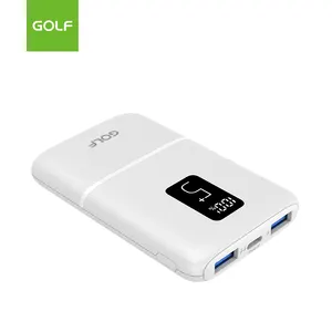 Pemasok pabrik disesuaikan Power Pack ukuran ramping baterai Lithium layar LCD pengisi daya ponsel pengisian cepat Power Bank 5000mAh