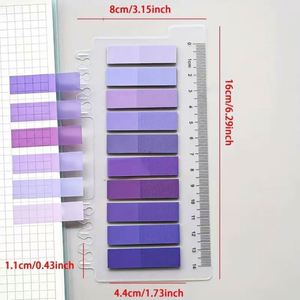 Sticking Gradient Morandi Index Loose-Leaf Color Transparent Self-Adhesive <b>Memo</b> <b>Pads</b> for Learning Office Use Simple - Product Image 2