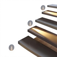 Lampe LED encastrée intelligente à détection de mouvement et contrôle par lumière, IP54, pour escaliers, couloirs, veilleuse de couloir d'escalier, type 86