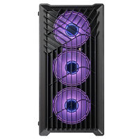AntarcChill Black Desktop Chassis Case Wonderful Design MATX Mini ITX Mid Tower for Gaming PCs Tempered Glass Plate