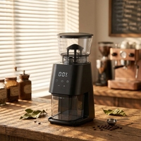 Moulin à café domestique à commande tactile numérique, 30 niveaux de réglage, moulin à expresso antistatique à plasma, pour les détaillants d'articles ménagers