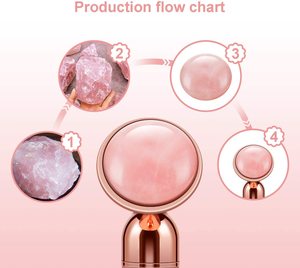 Rodillo de Jade para Masaje Facial 5 en 1, Masajeador Eléctrico Vibratorio, Reafirmante de Piel, Lifting Facial, Impermeable, Mini, para Ojeras - Product Image 4