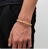 Chaîne de tennis irrégulière en or 9K-24K-Diamants de laboratoire CVD à une rangée, certifiés IGI, dépôt de 30%