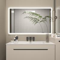 Miroir de courtoisie mural en aluminium rectangle moderne CE Smart 3D pour salle de bain maquillage/miroir décoratif
