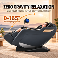 Fauteuil de massage électrique haut de gamme à gravité zéro pour le corps entier, avec chauffage dorsal et écran tactile, pour la maison