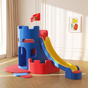 Set di giochi per neonati con scivolo per bambini e strutture per arrampicata morbide tema Bus per interni a casa o centro commerciale aree giochi - Product Image 5