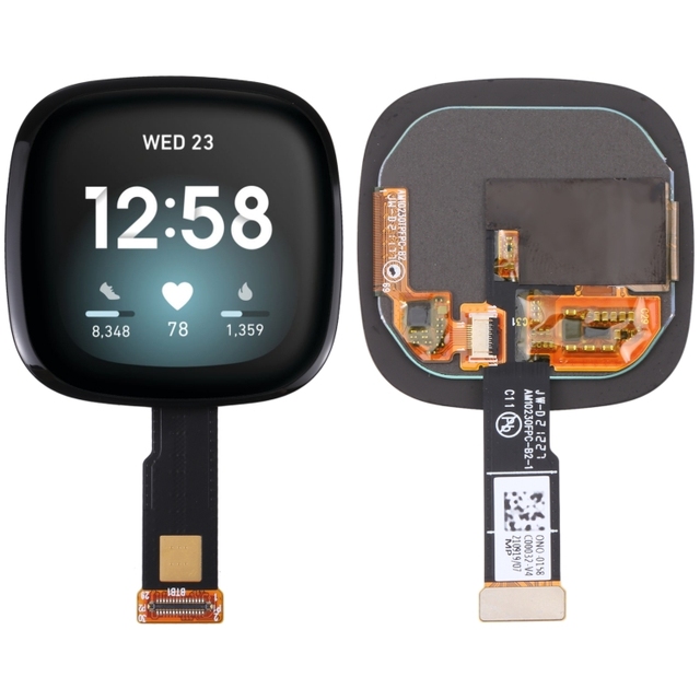 Original LCD Screen and Digitizer Full Assembly for Fitbit Versa 3 Fitbit Sense Smart Watch Screen Display Repair Part
