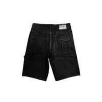 MIXED EMOTION Short en jean délavé style américain, tendance, brodé et à rivets, pour hommes et femmes, style hip-hop