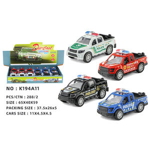 Boîte de présentation 12 pièces Véhicule de <span class=keywords><strong>patrouille</strong></span> de la police Camion de police 1:36 Modèle en alliage moulé sous pression Jouets de voiture à tirer en arrière - Product Image 6