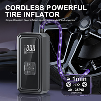 Compresseur d'Air Portable sans Fil Multifonction Électrique 150Psi pour Pneus, Mini Pompe à Air de Voiture sans Fil avec Lumière LED pour Gonfleur de Pneus de Voiture