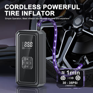 Портативный беспроводной многофункциональный электрический воздушный компрессор для шин 150Psi, беспроводной мини автомобильный воздушный насос со светодиодным подсветкой - Product Image 2