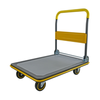 Chariot à plateforme pliable Uni-Silent 300 kg pour le transport, chariot à main industriel pour le stockage, outils, chariot à quatre roues TB300P-DX