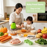 Mini robot culinaire électrique, hachoir multifonctionnel pour viande hachée, pâte d'ail et découpe de légumes