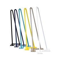 Pieds de table style épingle à cheveux, support de pied de meuble en fil métallique, pieds en fer à 2 ou 3 fils pour table à manger et table basse