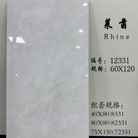 Carreaux de porcelaine effet marbre brillant de luxe Blaze Build 600x1200 de qualité supérieure pour mur de salon et sol 60x120