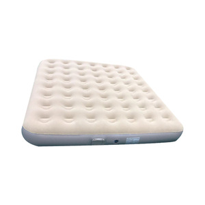 Colchón Inflable para Camping 200x180x25cm, Cama Inflable para Tres Personas, Plegable, Rectangular, Superficie Aterciopelada Marrón, para Viajes al Aire Libre - Product Image 4