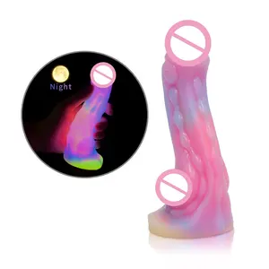 New adult sexy wearable silicone women's dildo luminous dildo sex game unisex sex toy