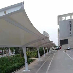 Abri de voiture en acier et aluminium résistant au vent avec toit en PVDF pour structure de membrane de voiture - Product Image 6