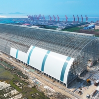 Structure de toit en acier robuste à grande portée pour hangar de stockage de charbon à ossature spatiale