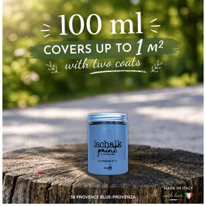 38 PROVENCE BLUE 100 ml LaChalk the evolution of <b>chalk</b> paint Where <b>chalk</b> meets resin: Hybrid <b>Chalk</b> Resin Paint made in Italy - Product Image 2