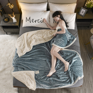 <span class=keywords><strong>Manta</strong></span> de cama de <span class=keywords><strong>invierno</strong></span> de doble cara personalizada de fábrica - Product Image 3