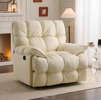 Fauteuil inclinable électrique moderne STG vert olive avec revêtement en cuir anti-griffures pour hôtel et salon