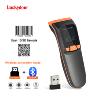 Pemindai Barcode Genggam Mini Portabel 2.4G Kode QR 1D 2D Android dengan Layar Tampilan