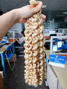 Vente en gros bon marché Cheveux vierges bouclés en vrac de couleur blonde Cheveux humains du Vietnam - Product Image 6