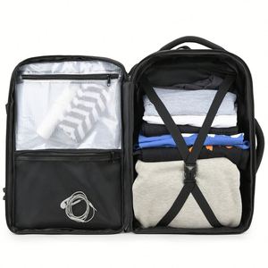 Sac à dos noir personnalisé avec logo d'entreprise, sac à dos intelligent pour homme, sac à dos de luxe imperméable pour étudiant, sac à dos de voyage, sac à dos pour ordinateur portable - Product Image 3