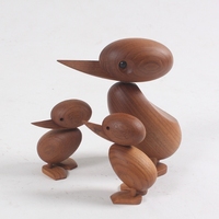 Décoration nordique en bois massif canard en bois décoration de la maison artisanat jouets en bois cadeaux marionnettes rurales américaines ornements
