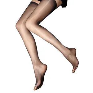 1d oil shiny rimless stockings female sensual ultra-thin over the knee black silk pure desire long thigh stockings knee high