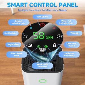 Máy hút ẩm điện Cosmart Air 15L/24h, hoạt động êm ái, 3 chế độ, hẹn giờ 24 giờ, tự động rã đông, thích hợp cho phòng giặt, phòng ngủ - Product Image 5