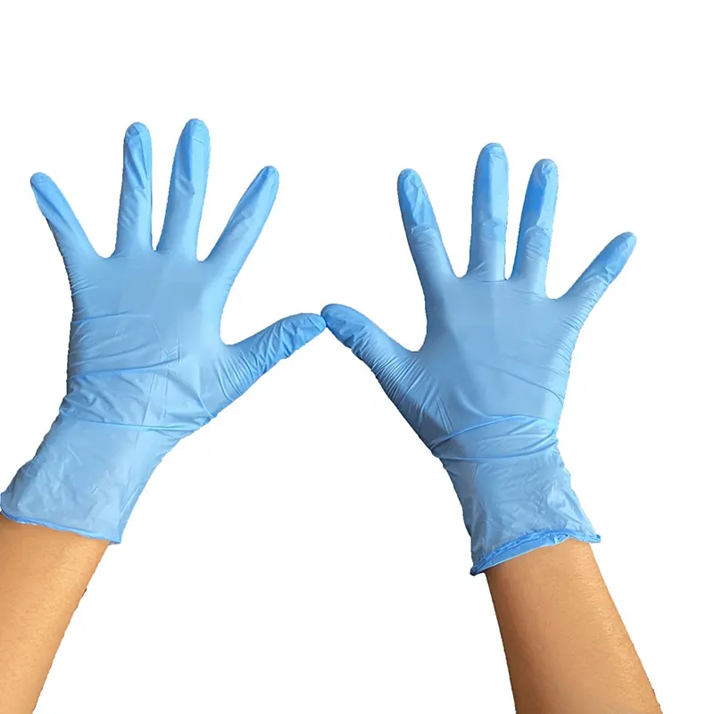 Wholesale Blue Cheap Custom Nitrile Gloves Powder Free Examination Disposable Latex Free Nitrile Gloves