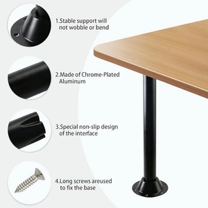 מכונת רגל שולחן rv אלומיניום בסיסים חומרה עבור קרוון מנוע dinette מסטיק דק דק דק - Product Image 2