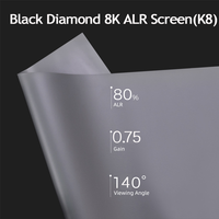 Pantalla de Proyección Motorizada SCREEN PRO, con Control Remoto, Elevación Automática desde el Suelo, Color Gris Cristal Negro Diamante, para Cine en Casa