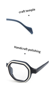 Marcos cuadrados hechos a mano Mazzucchelli, <span class=keywords><strong>gafas</strong></span> de moda planas cómodas, llantas dobles coloridas, <span class=keywords><strong>gafas</strong></span> ópticas de fábrica de acetato - Product Image 2