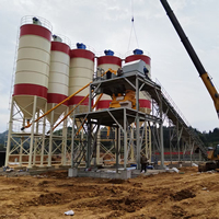 Centrale à béton électrique prête à l'emploi HZS 25-240m³/h, ensemble complet pour chantier de construction