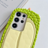 Coque de téléphone en silicone souple motif Durian tropical frais à peau épineuse pour iPhone 18 17 Pro Max 16 15 14 13 – Housse de protection amusante et créative