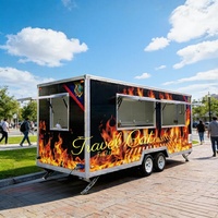 Équipement de barbecue en fibre de verre, camions de cuisine, remorques de vente, chariots à café mobiles, kiosques, cadre en acier inoxydable résistant à la rouille