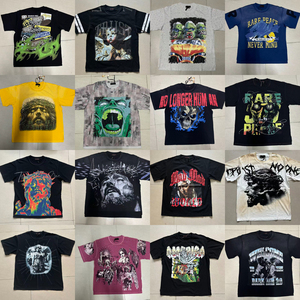 Summer Vintage Streetwear Hot Drilling Short Sleeve New Clothing Men Tee <strong>Shirts</strong> Rare Peace <strong>T</strong>-<strong>shirts</strong> for Men - Product Image 2