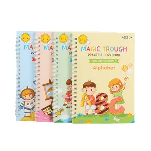 Cl902 4 cái/bộ ma thuật thực hành copybook cho trẻ em Tiếng Anh chữ viết tay chìm ma thuật copybook thư pháp VIẾT sách tập thể dục