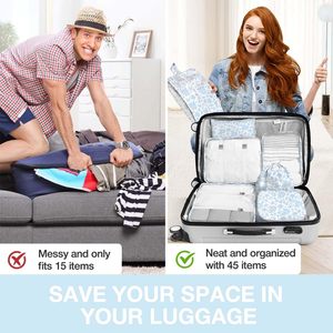 Personnalisé 8 Pcs-set Vêtements Bagages <span class=keywords><strong>Sac</strong></span> Léger Tri <span class=keywords><strong>Sac</strong></span> <span class=keywords><strong>De</strong></span> Rangement Portable Voyage <span class=keywords><strong>Compression</strong></span> Organisateur <span class=keywords><strong>Sac</strong></span> - Product Image 4
