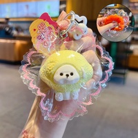 Porte-clés jouet anti-stress en silicone de qualité alimentaire, motif chien fruit, très populaire