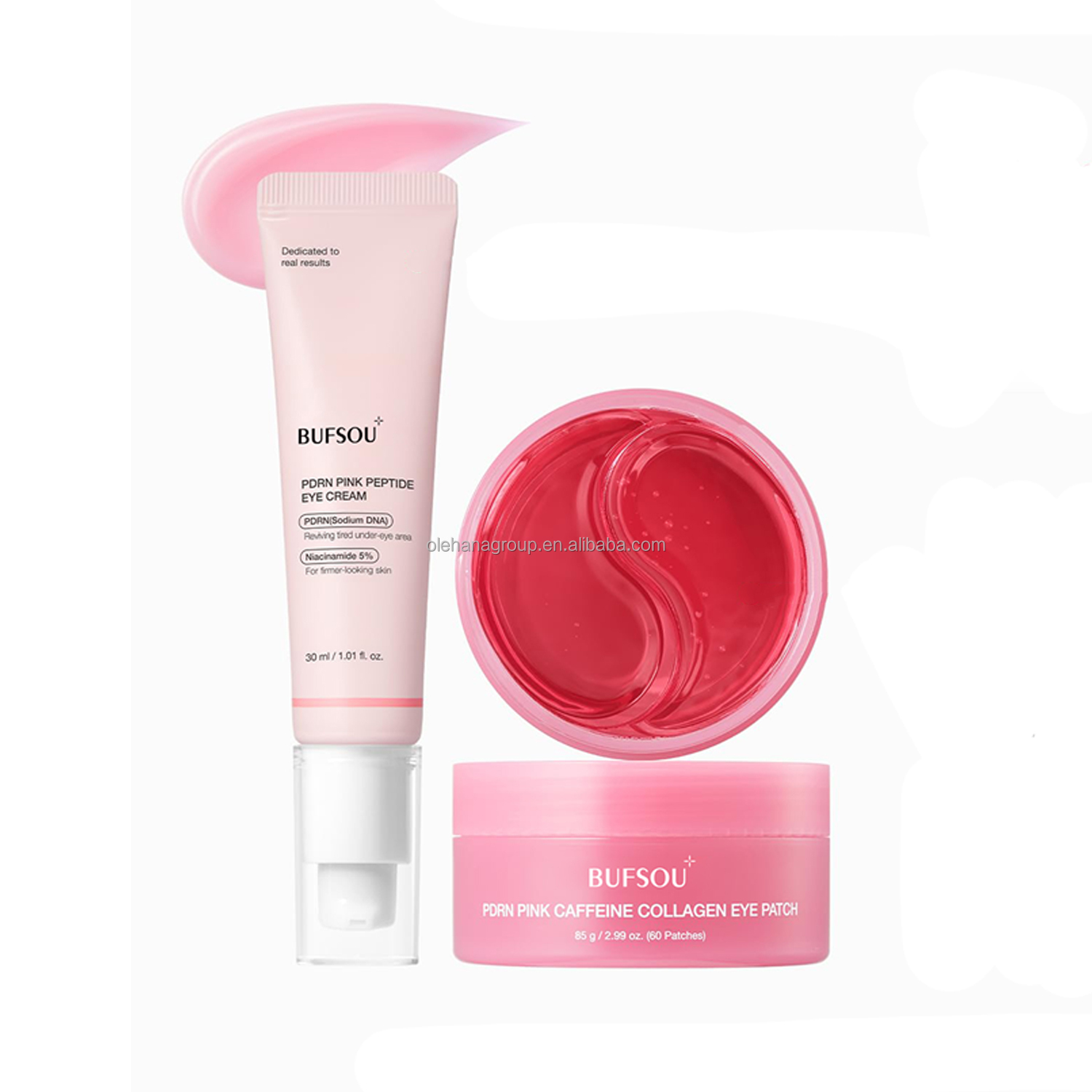 Wholesale Hot Selling Moisturizing Anti Aging Remove Wrinkles Collagen Hyaluronic Acid PDRN Pink Eye Patch Eye Cream