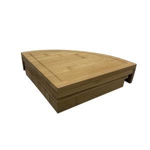 Tabla de Quesos Plegable Ecológica de Bambú con 2 Cuchillos, Se Guarda Compacta, Abre hasta 13 Pulgadas de Diámetro - Product Image 5