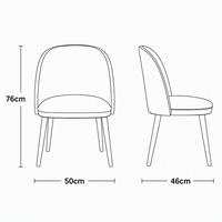 Chaise d'appoint rembourrée de luxe léger, style Mid-Century Modern, avec pieds en métal robustes et mousse résiliente, pour la maison, le bureau ou le parc – Approvisionnement direct usine