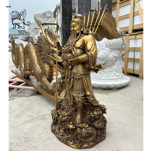 Blve Tùy Chỉnh Bức Tượng Điêu Khắc Hình Trung Quốc Võ Saint Quan Vũ Kwan Kung Cuộc Sống Kích Thước Đồng Thau Quan Công Tượng - Product Image 3