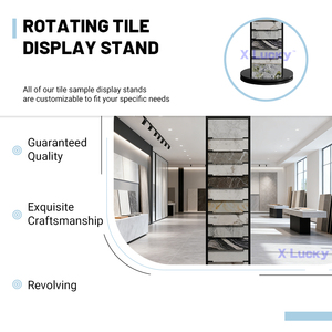Vertikales Doppelseitiges Steinproben-Präsentationsregal Direkt Anpassbar Kommerzielles Ausstellungs-Drehgestell Quarz-Ausstellungsregal - Product Image 2