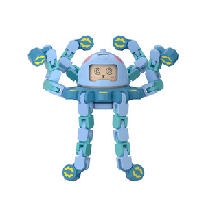 Toupie mécanique à manivelle avec fonction de changement de visage pour enfants de 4 à 6 ans, design en spirale lumineux - Product Image 1