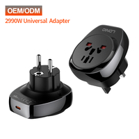 Adaptateur universel compact LDNIO Z10 PD 20W, charge rapide haute puissance 2990W, essentiels de voyage internationaux
